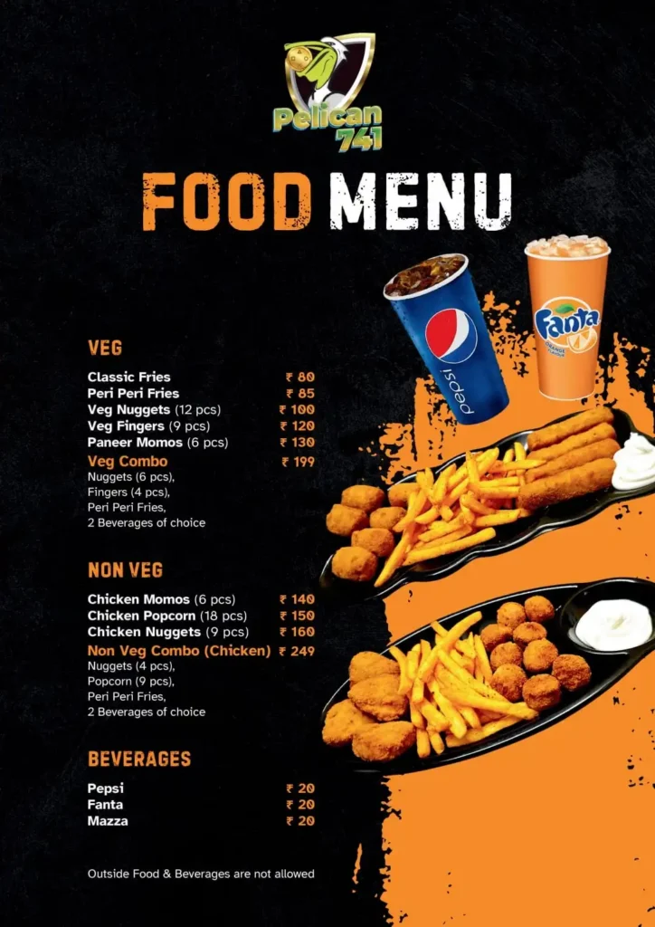 Pelican741 Food Menu