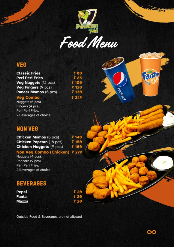 Pelican741 Food Menu New